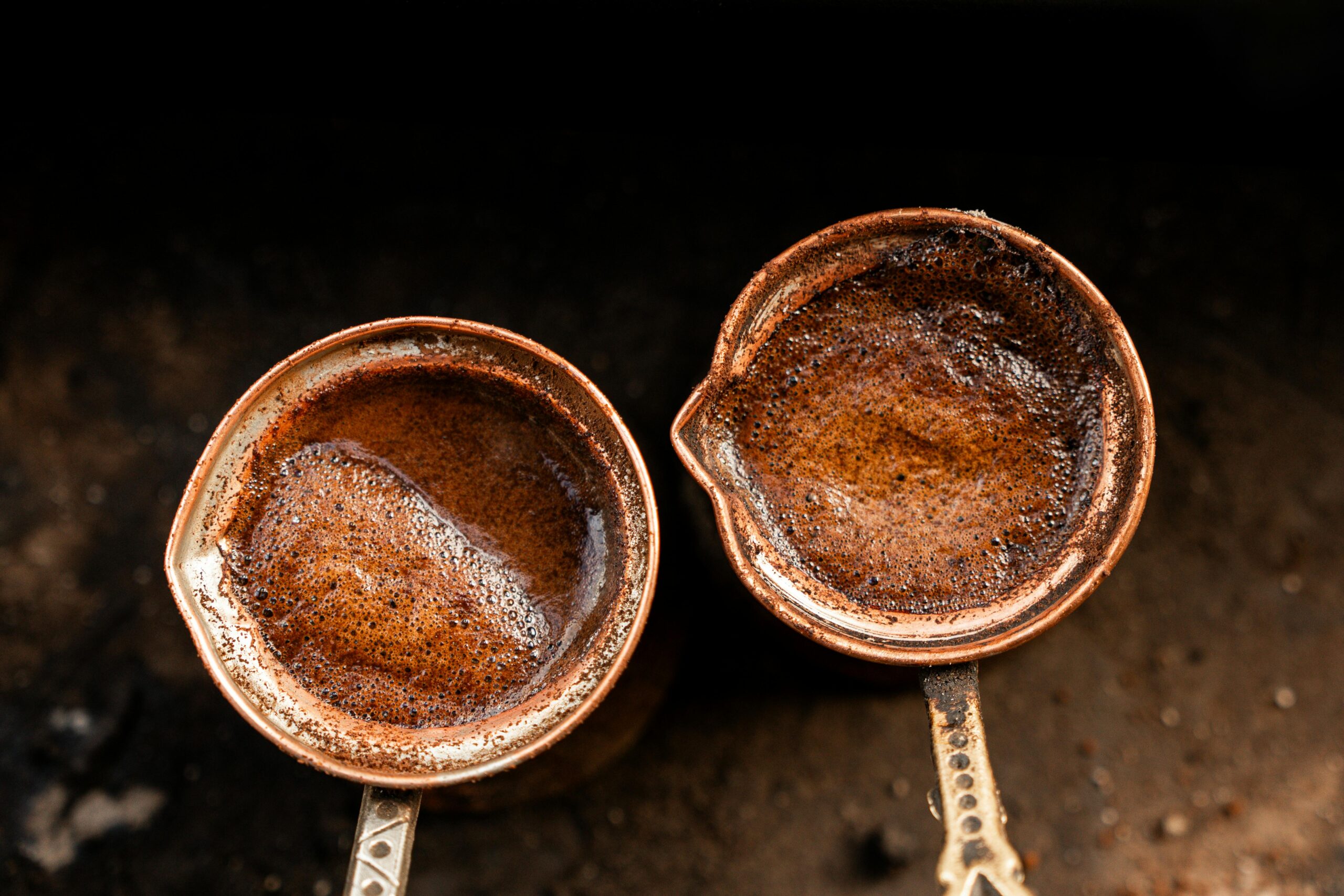 Turkish coffee in Greece, aka Greek coffee (ellinikos kafes)